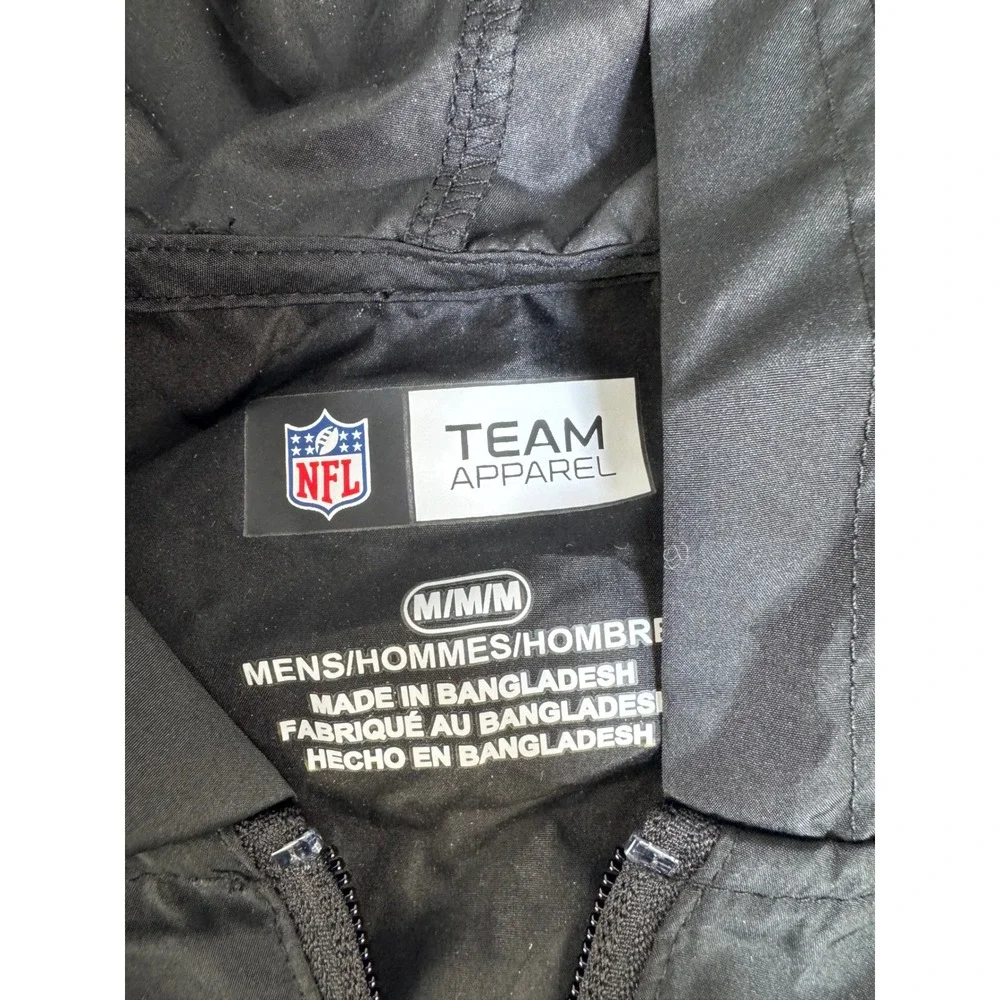 NFL Team Apparel New Orleans Saints Windbreaker Jacket Mens Medium Black Gold